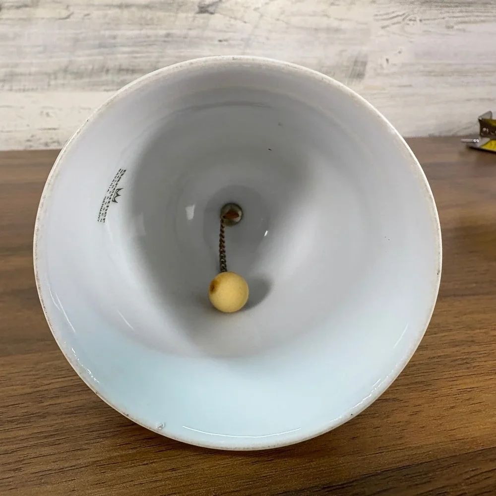 Vintage Bareuther‎ Waldsassen Porcelain Dinner Bell Porcelain Hand Painted